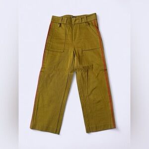 Zara Yellow Chinos with Red Trim Size Small